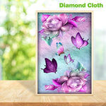 Flower Butterfly 5D Full Drill Diamond Painting