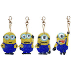 4pcs Minions DIY Keychain