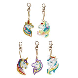 5pcs Unicorn DIY Keychain