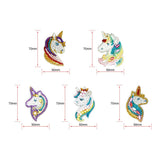 5pcs Unicorn DIY Keychain