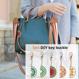 5pcs Fruit DIY Keychain