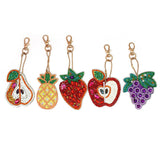 5pcs Fruit DIY Keychain