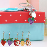 5pcs Fruit DIY Keychain