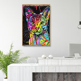 Colorful Cat Square full Drill-Diamond Painting