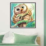 Owl playing the Violin Square full Drill-Diamond Painting