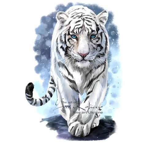 White Tiger-Full Drill Diamond Painting