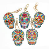 5pcs Skull DIY Keychain