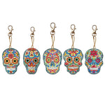 5pcs Skull DIY Keychain