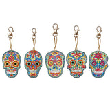 5pcs Skull DIY Keychain