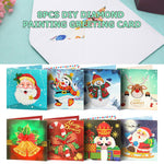 8pcs/set Christmas Greeting Cards Diamond Painting