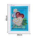 Flower - Partial Special Shaped Diamond Painting 30*40cm