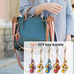 5pcs Note DIY Keychain