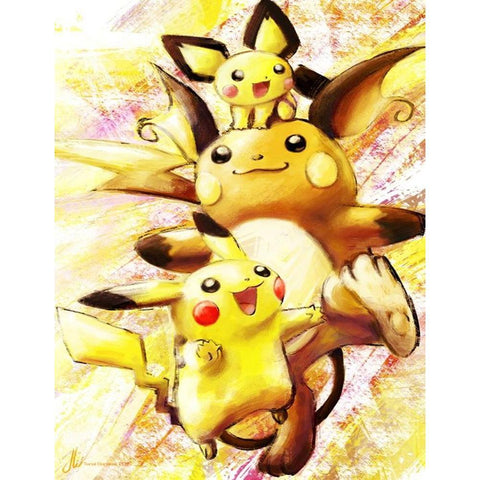 Pikachu Pokemon - Full Drill BRICOLAGE Diamond Painting