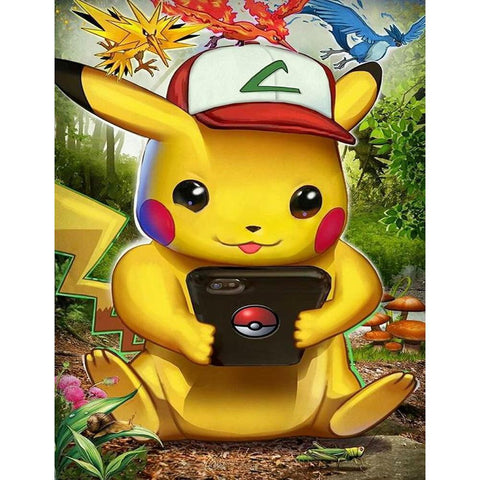 Pikachu Pokemon - Full Drill BRICOLAGE Diamond Painting