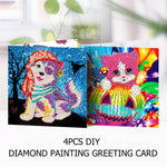 4pcs/Set-Halloween-Diamond Greeting Cards