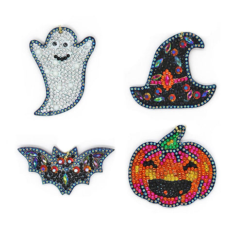 4pcs Halloween DIY Keychain