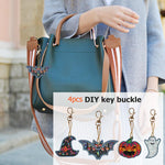 4pcs Halloween DIY Keychain