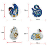 4pcs Swan DIY Keychain