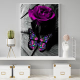 Butterfly Flower-Full Drill Diamond Painting