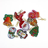 8pcs Christmas DIY Keychain