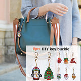 8pcs Christmas DIY Keychain