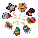 8pcs Christmas DIY Keychain