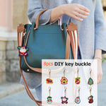 8pcs Christmas DIY Keychain