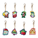 8pcs Christmas DIY Keychain