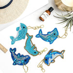 5pcs Dolphin DIY Keychain