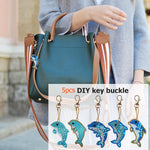 5pcs Dolphin DIY Keychain