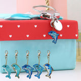 5pcs Dolphin DIY Keychain