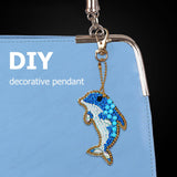 5pcs Dolphin DIY Keychain