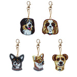 5pcs Dog DIY Keychain