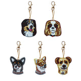 5pcs Dog DIY Keychain