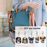 5pcs Dog DIY Keychain