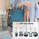 5pcs Panda DIY Keychain