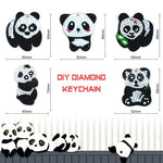 5pcs Panda DIY Keychain