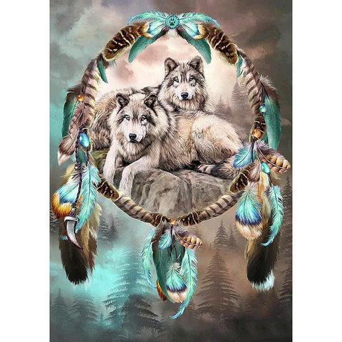 Wolf and Dreamcatcher - Full Drill Diamond Painting