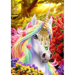 Flower Unicorn - Full Drill Diamond Painting