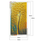 Golden Flower Tree  - Full Drill Round Drill Painting - 85x45cm