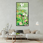 Lotus Pond and Crane - Full Drill Round Drill Painting - 85x45cm