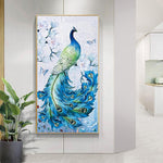 Peacock Animal - Full Drill Round Drill - 45x85cm