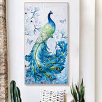 Peacock Animal - Full Drill Round Drill - 45x85cm