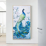 Peacock Animal - Full Drill Round Drill - 45x85cm