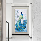 Peacock Animal - Full Drill Round Drill - 45x85cm