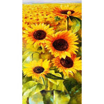 Sunflowers - Full Drill Round Drill - 45x85cm