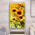 Sunflowers - Full Drill Round Drill - 45x85cm