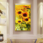 Sunflowers - Full Drill Round Drill - 45x85cm