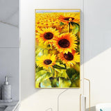 Sunflowers - Full Drill Round Drill - 45x85cm