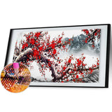 Plum Blossom - Full Drill Round Drill - 100x50cm